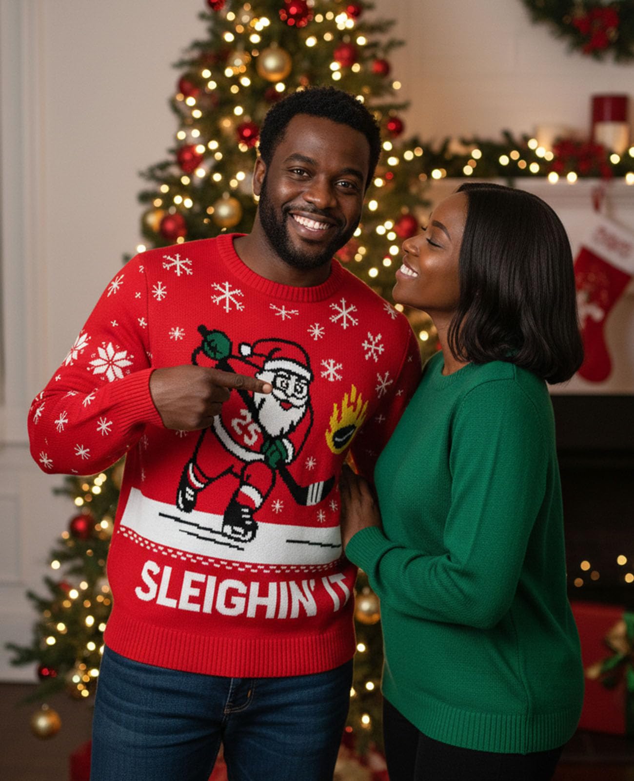 Tstars Guess What Chicken Ugly Christmas Sweater - Funny Holiday Pullover for Men & Women Unisex Gag Gift Sweaters