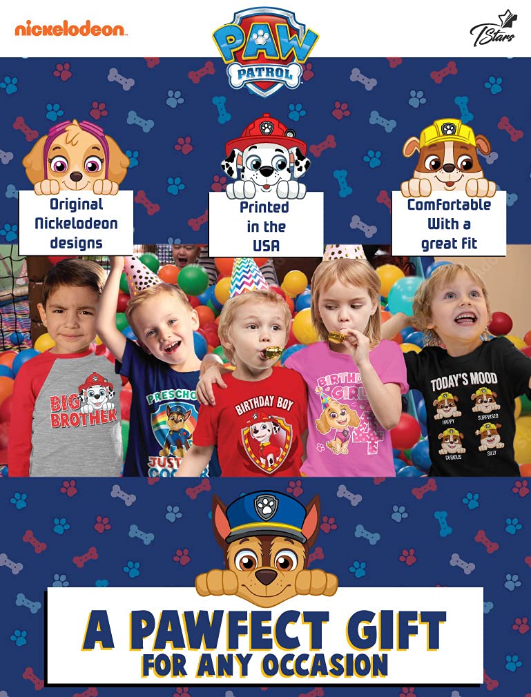 Paw Patrol Pup Chase 4th Birthday Long Sleeve Shirt for Toddler Boys - Party Outfit & Gift Idea for 4 Year Old