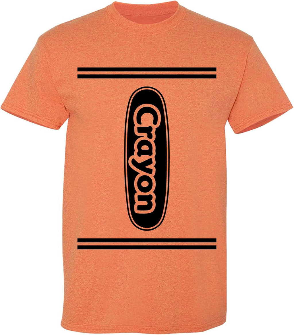 Crayon Shirt Women Men Kids | Costume for Halloween Party Group Event Unisex Matching Colorful Teacher Art Theme T-Shirt