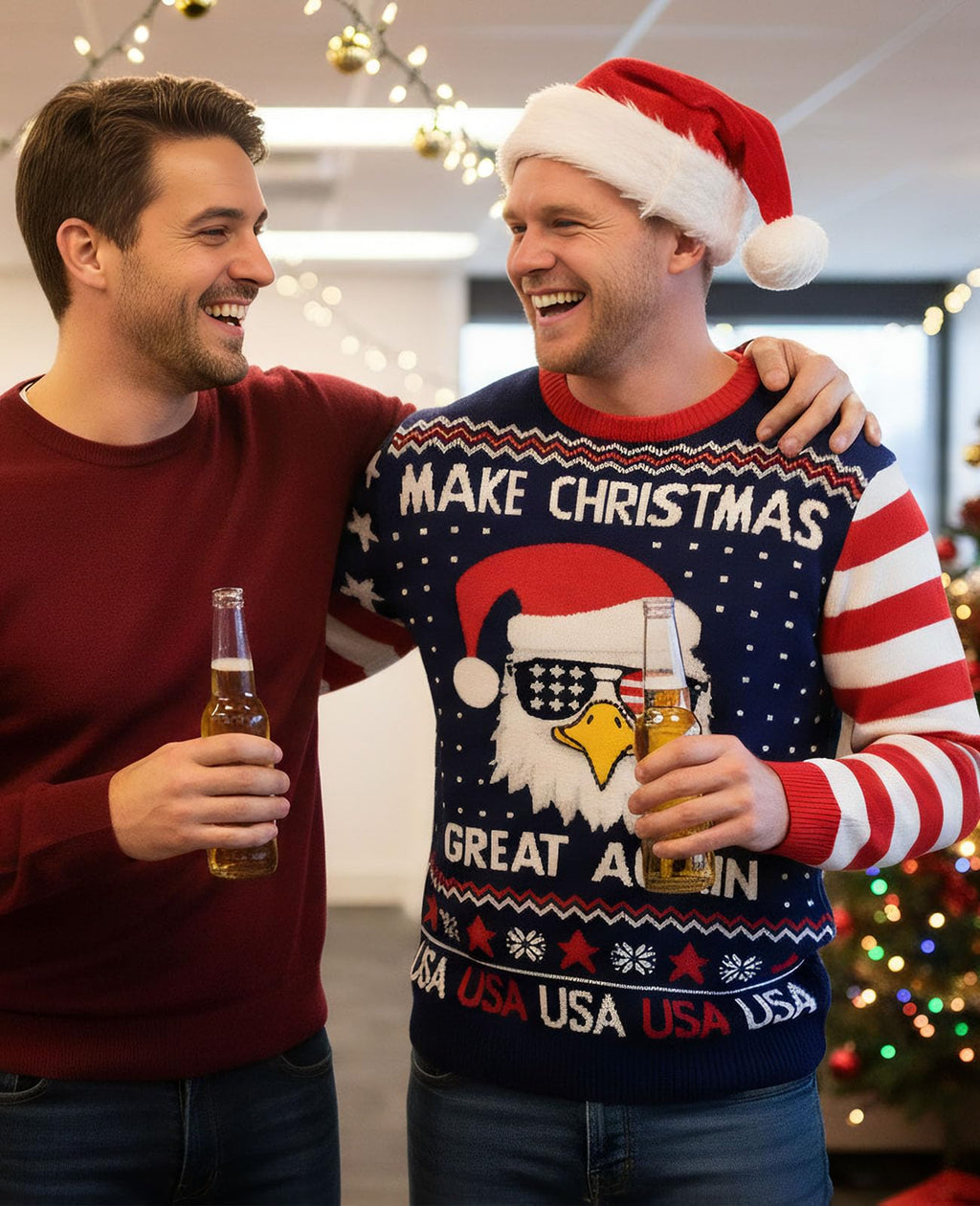 Tstars Guess What Chicken Ugly Christmas Sweater - Funny Holiday Pullover for Men & Women Unisex Gag Gift Sweaters