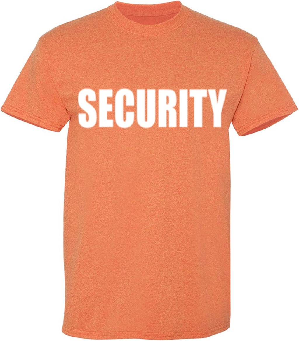 Security Shirt for Men Graphic Event Staff Work Uniform Concert Crew Tee Professional Guard Outfit Black Funny T-Shirt