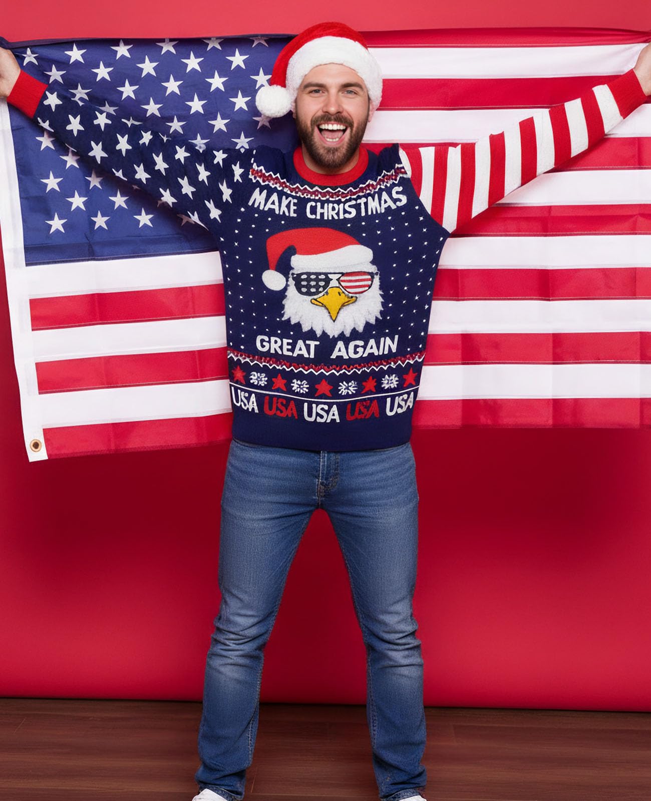 Tstars Guess What Chicken Ugly Christmas Sweater - Funny Holiday Pullover for Men & Women Unisex Gag Gift Sweaters