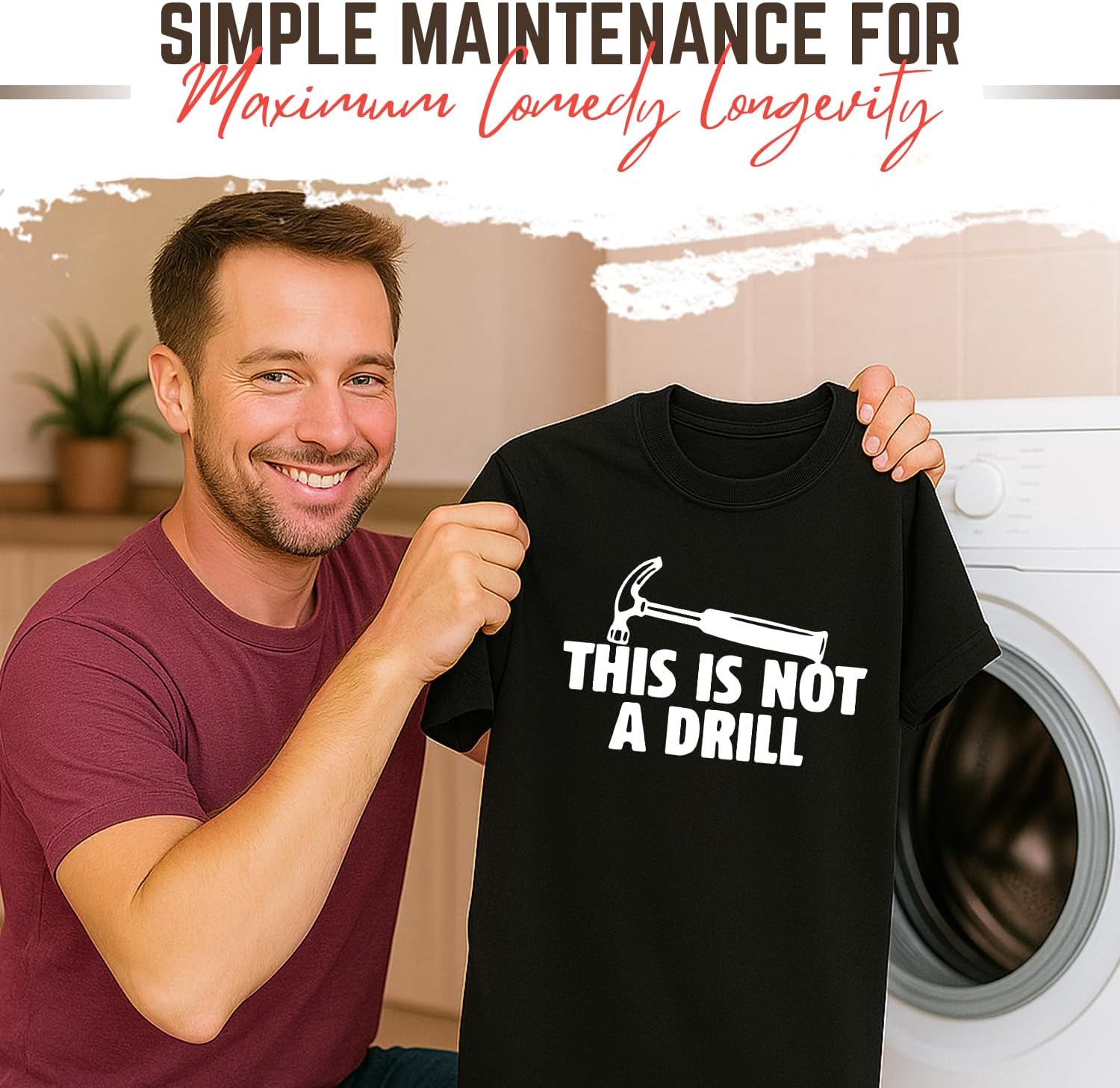 This is Not A Drill Graphic Tees for Men | Bold Adult Humor Design Mens Graphic T-Shirts | Screen Print Funny Tees