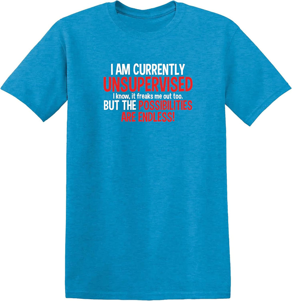I'm Currently Unsupervised Novelty Graphic Sarcastic Funny T Shirt