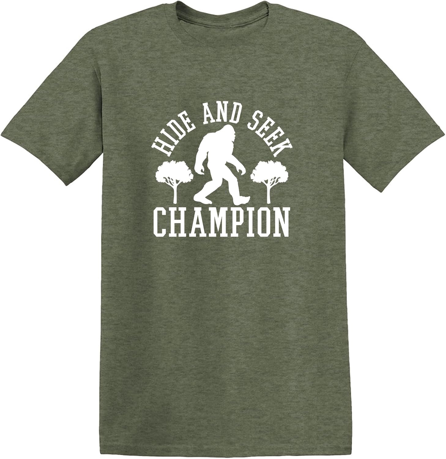 Bigfoot Hide and Seek Champ Sarcastic Graphic Funny T Shirt