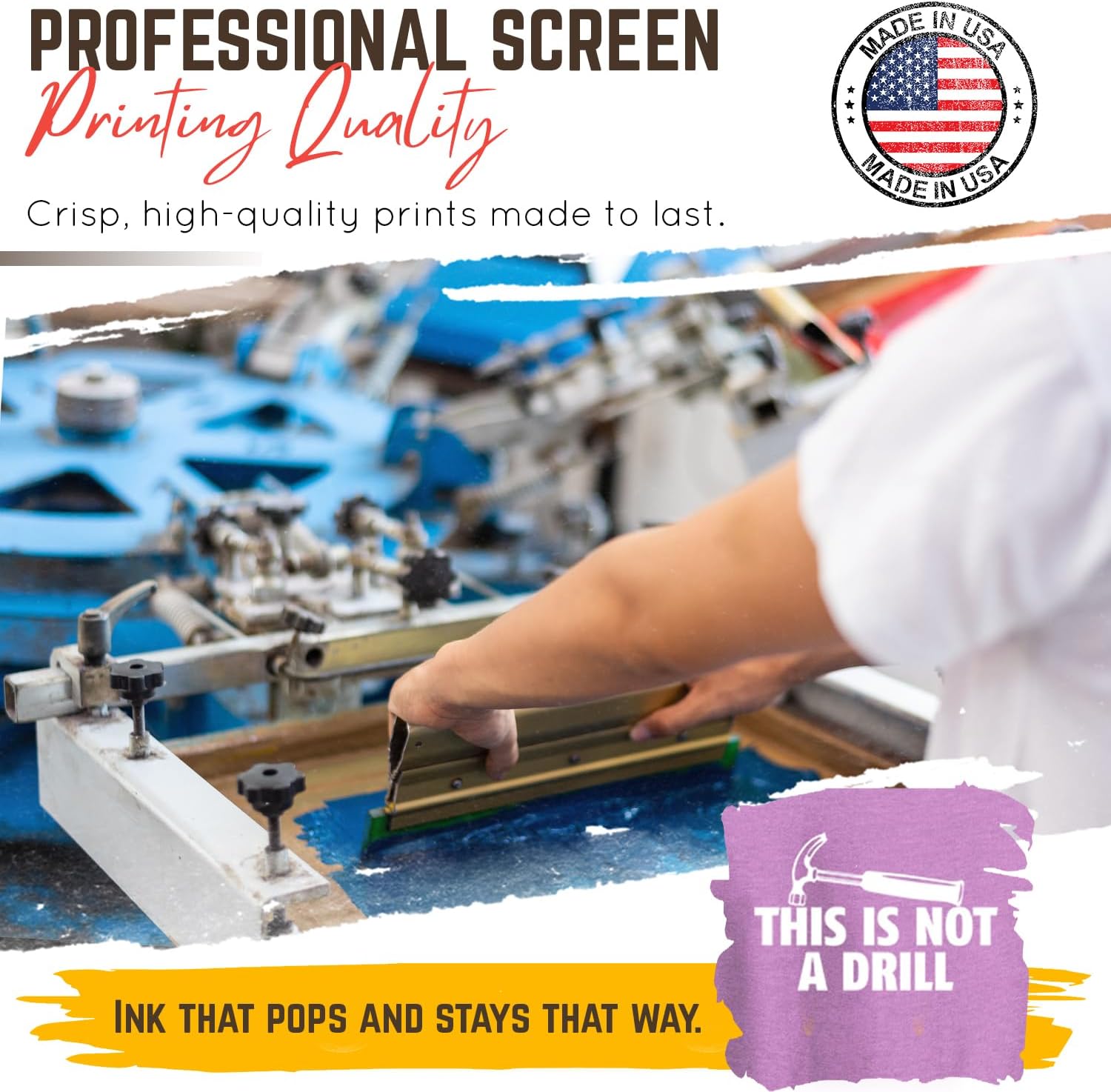 This is Not A Drill Graphic Tees for Men | Bold Adult Humor Design Mens Graphic T-Shirts | Screen Print Funny Tees