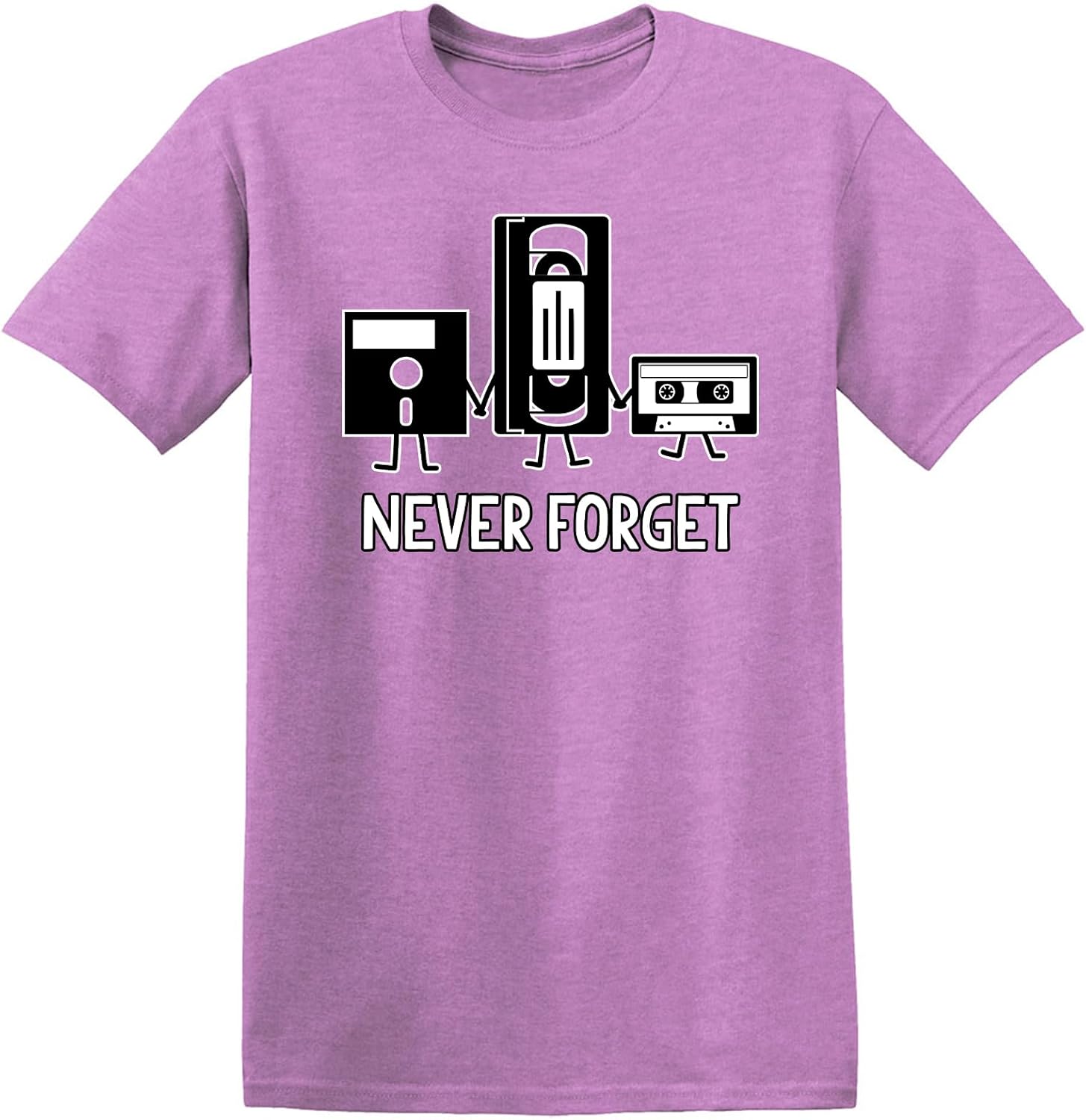 Never Forget Mens Cassette Tape VHS Music Old School Mens Retro Funny T Shirt