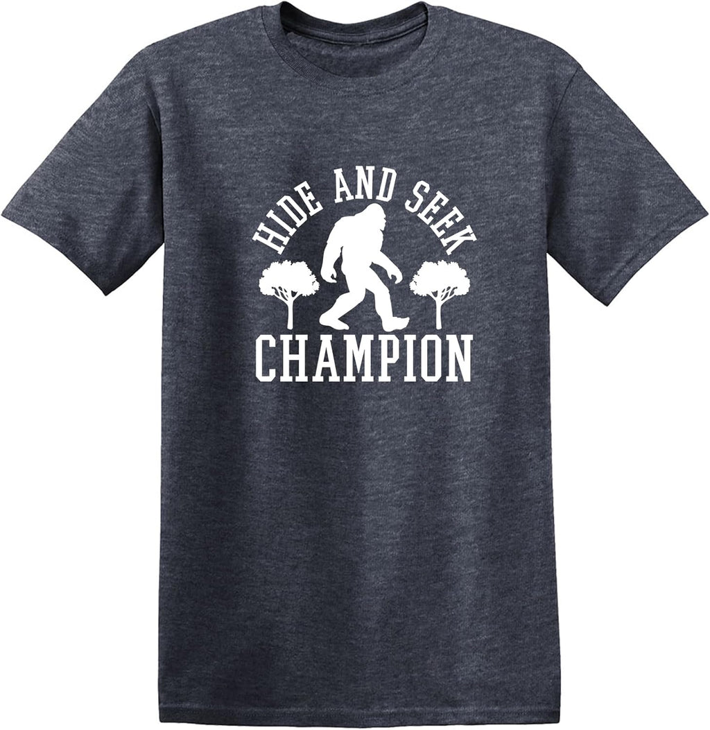 Bigfoot Hide and Seek Champ Sarcastic Graphic Funny T Shirt
