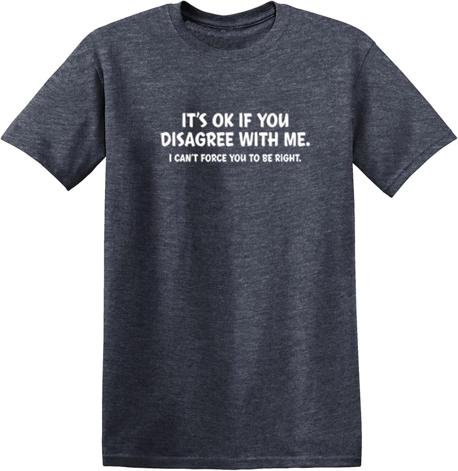 It's Ok If You Disagree with Me Funny Mens Graphics T Shirts | Adult Humor Graphic Tees | Novelty Sarcastic T-Shirts
