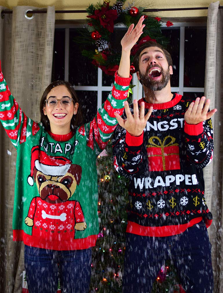 Tstars Funny Ugly Christmas Sweater for Men and Women - Hilarious Holiday Sweatshirt - Unisex Pullover for Xmas