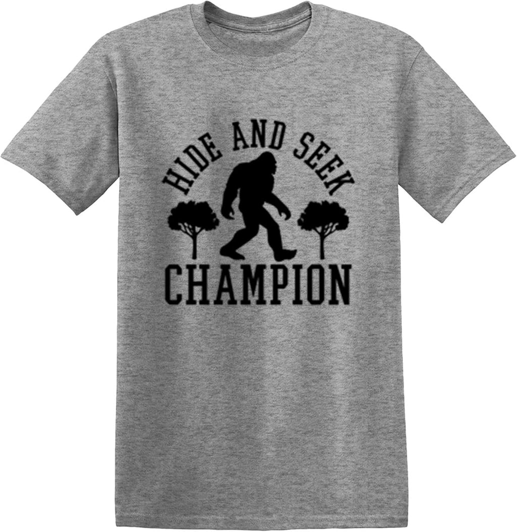 Bigfoot Hide and Seek Champ Sarcastic Graphic Funny T Shirt