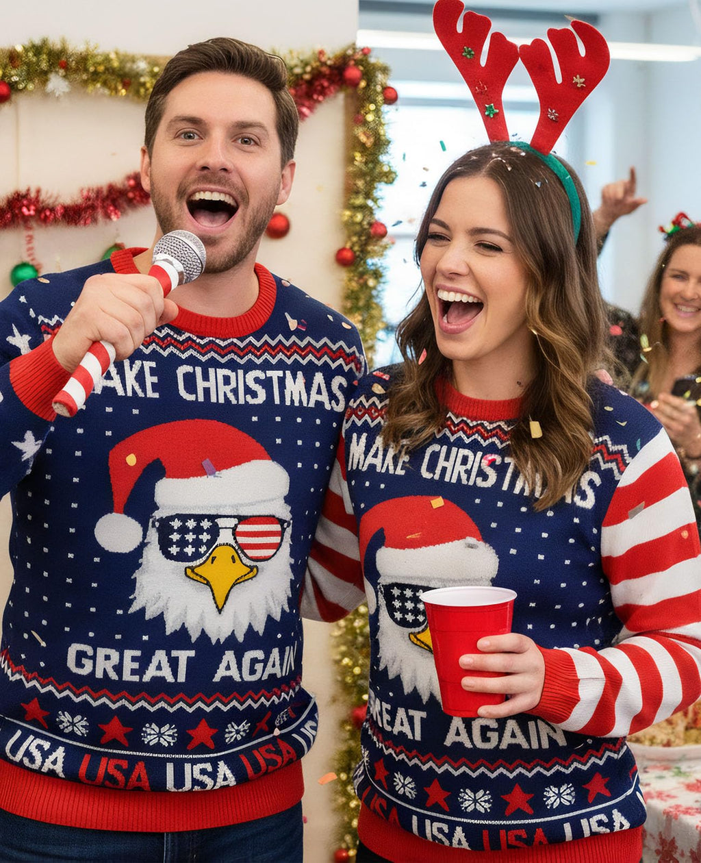 Tstars Guess What Chicken Ugly Christmas Sweater - Funny Holiday Pullover for Men & Women Unisex Gag Gift Sweaters