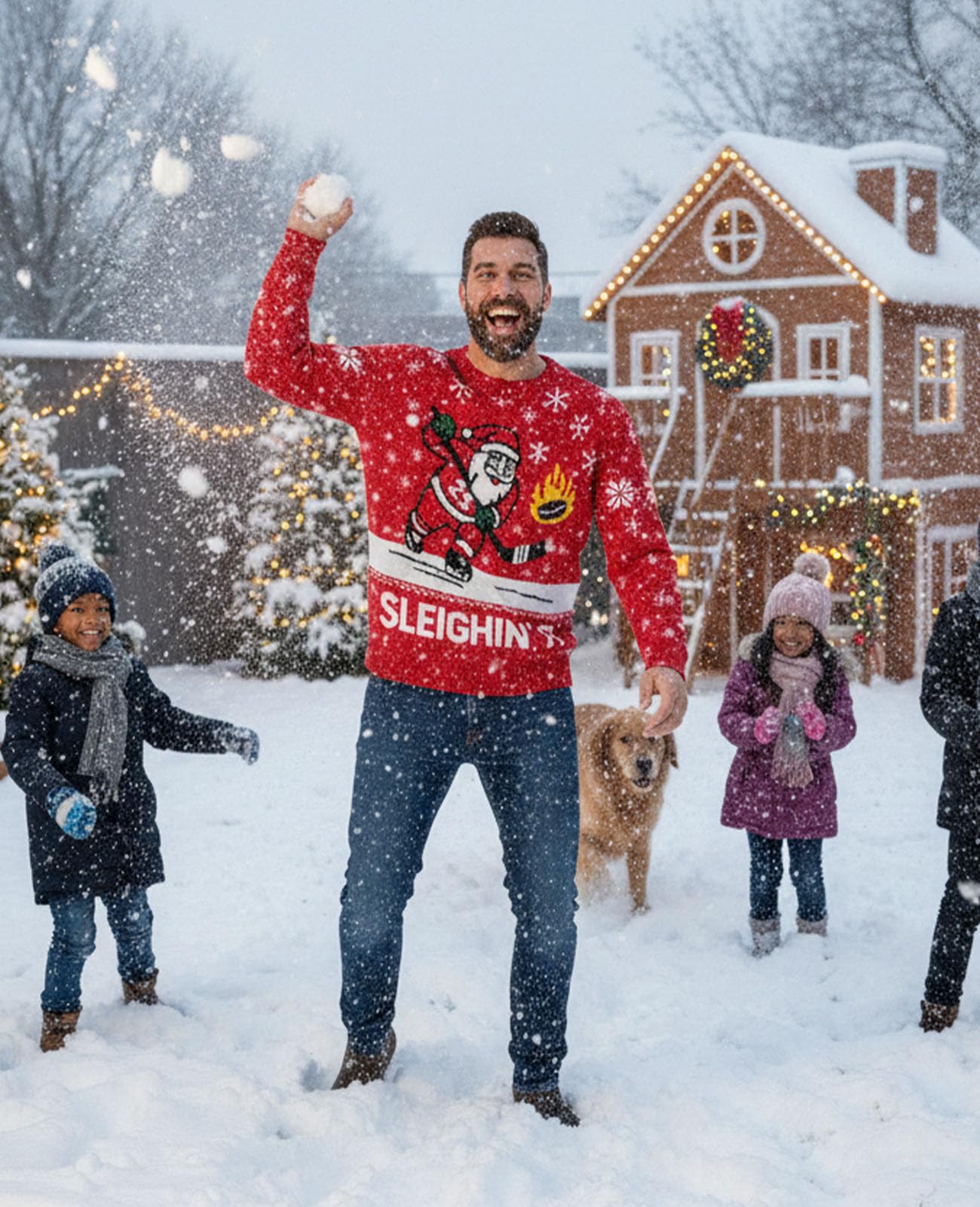 Tstars Guess What Chicken Ugly Christmas Sweater - Funny Holiday Pullover for Men & Women Unisex Gag Gift Sweaters