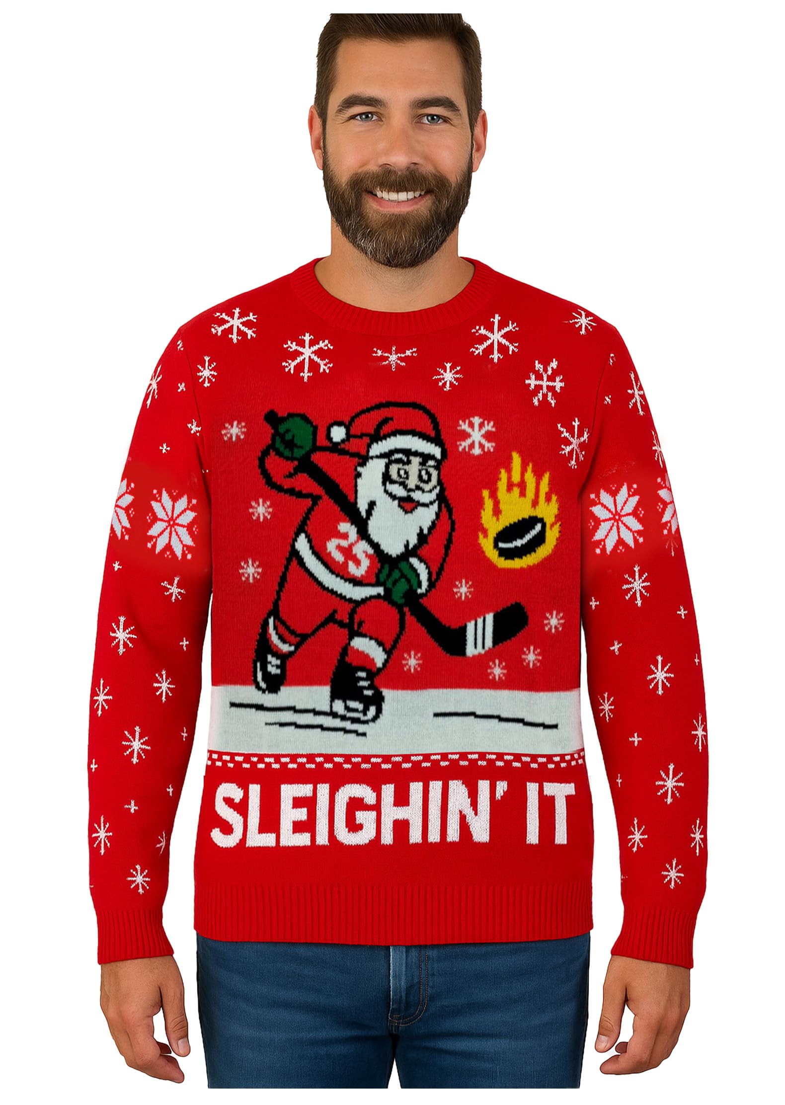 Tstars Guess What Chicken Ugly Christmas Sweater - Funny Holiday Pullover for Men & Women Unisex Gag Gift Sweaters