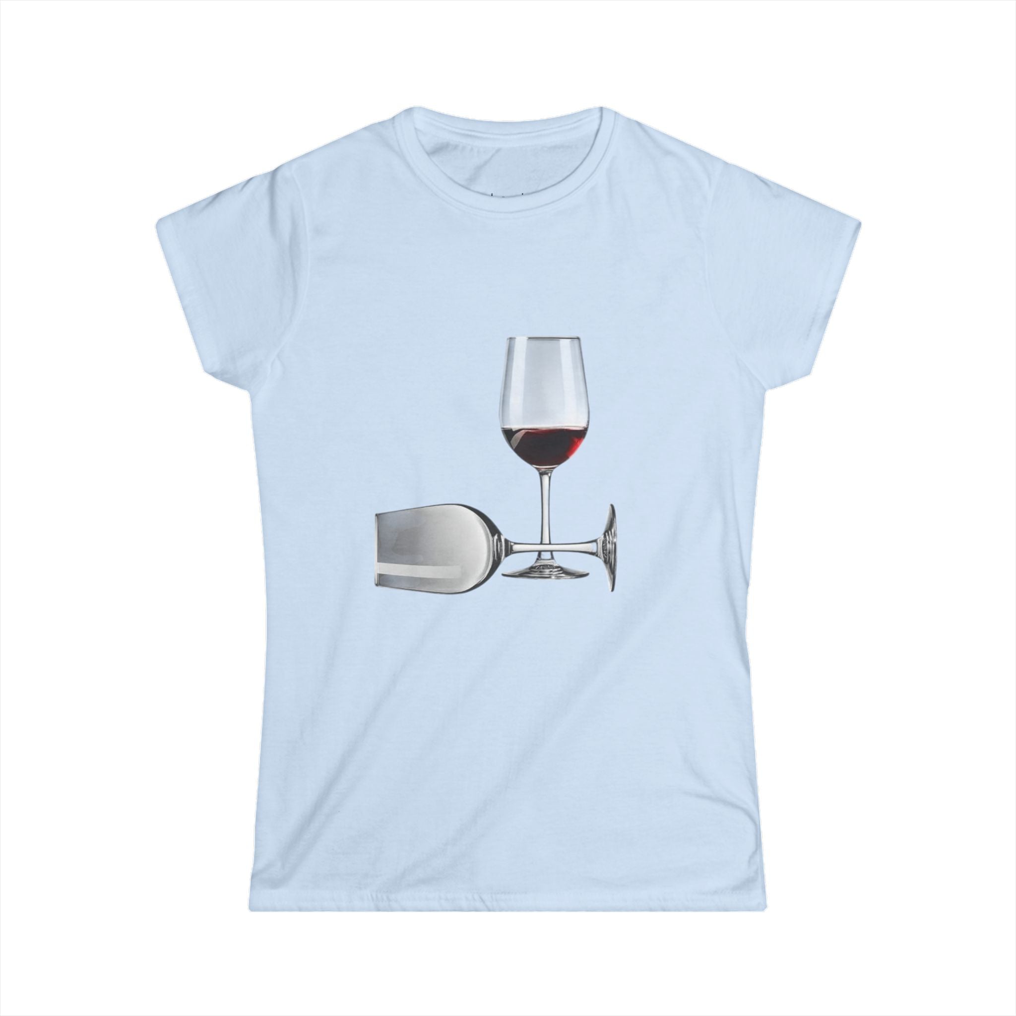 Wine Glass Graphic Tee — Red Wine Glass Illustration Women's T‑Shirt